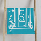 Old School Cassette Tape Teal | Mix & Match Original Fun-Flirty Lovers’ Towels