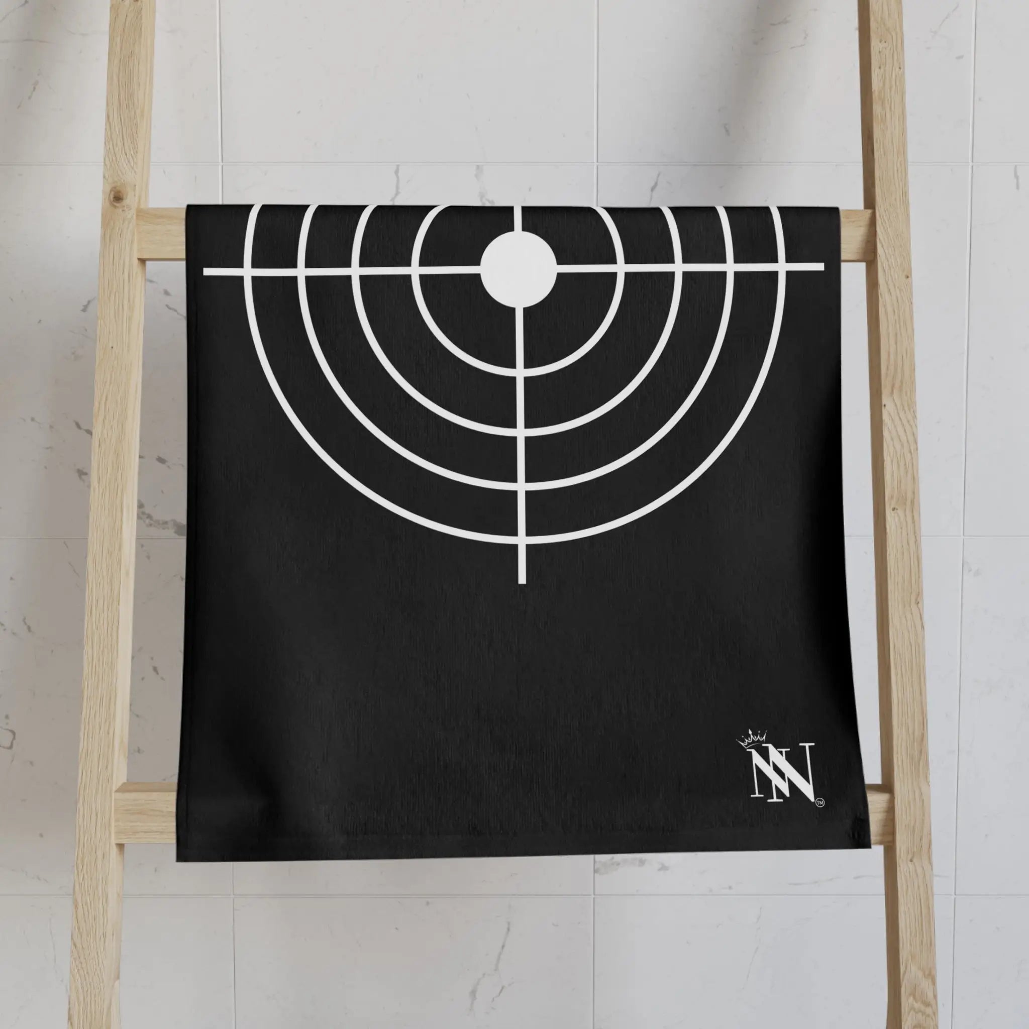 XL White Bullseye Target Crosshairs | Mix & Match Classic Fun-Flirty Lovers’ Towels
