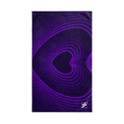 Purple Heart Outline 3D | Mix & Match Original Fun-Flirty Lovers’ Towels