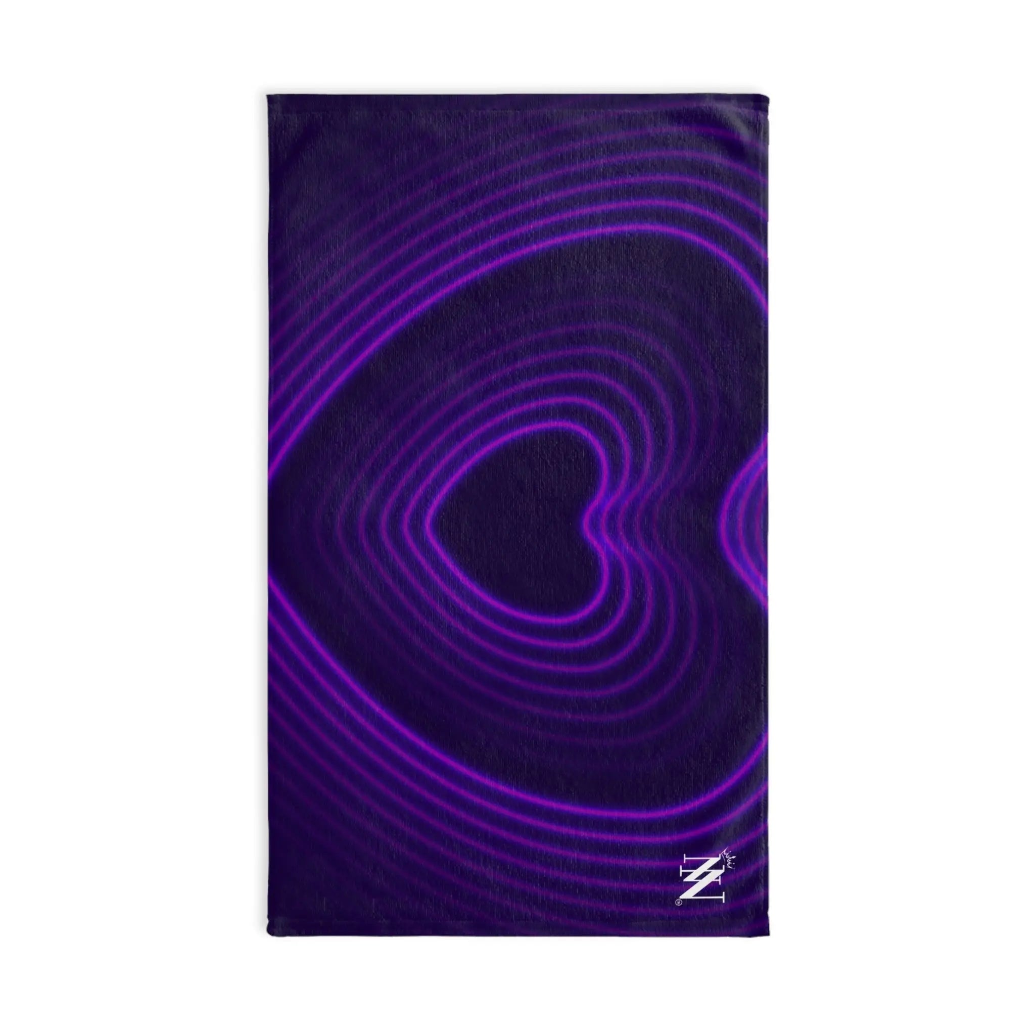 Purple Heart Outline 3D | Mix & Match Original Fun-Flirty Lovers’ Towels