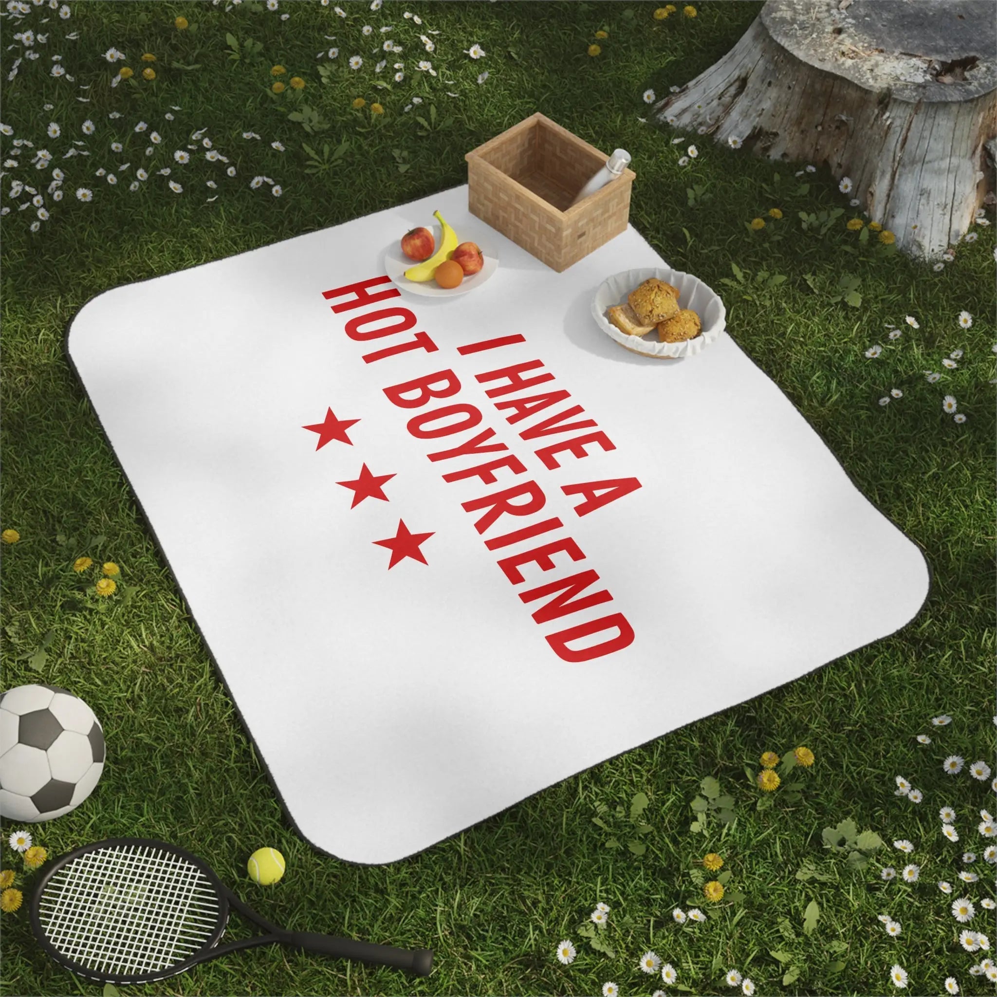 I Have a Hot Boyfriend | Mix Match Fun-Flirty Lovers’ Water-Resistant Blankets