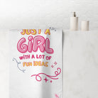 Just a Girl Fun Ideas Extra Large Towel
