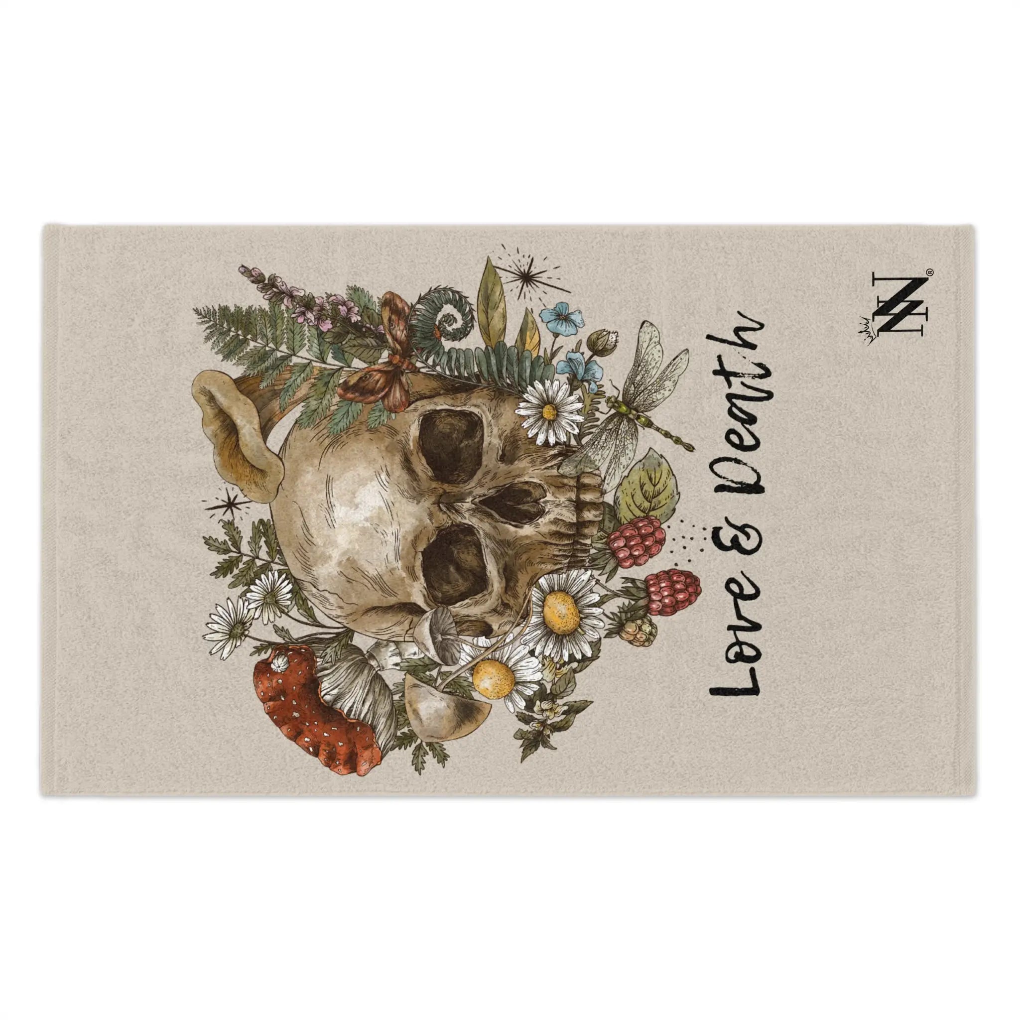 Love & Death Skull Floral | Nectar Napkins Fun-Flirty Lovers’ Towels