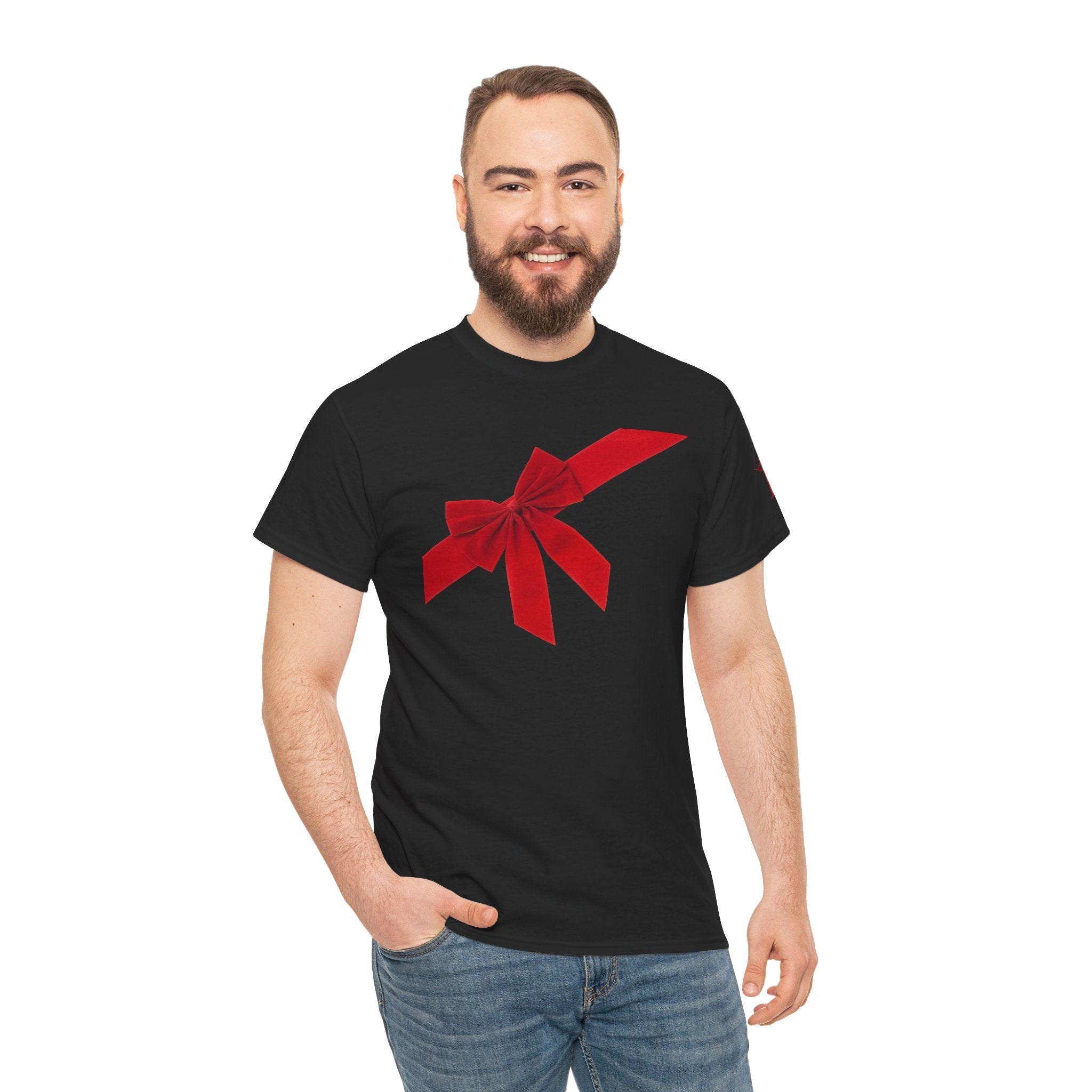 Red Velvet Gift Bow | Mix & Match 100% Cotton Unisex Fun-Flirty Lovers’ Tees