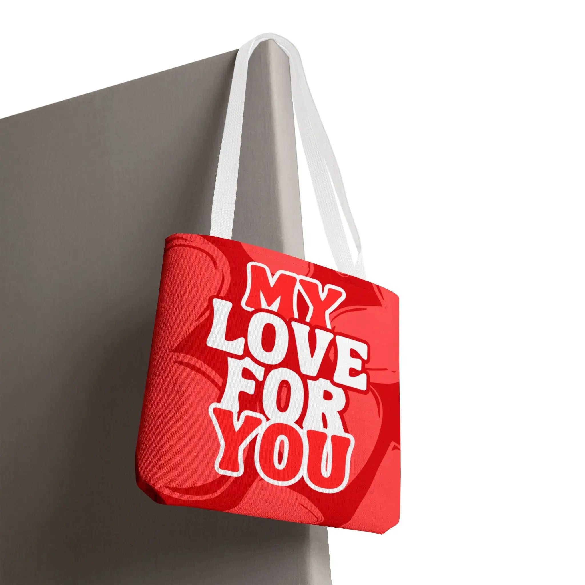 My Love for You Heart Pattern Tote Bag