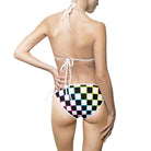 Rainbow Checkered | Mix & Match Fun-Flirty Lovers’ String Bikinis