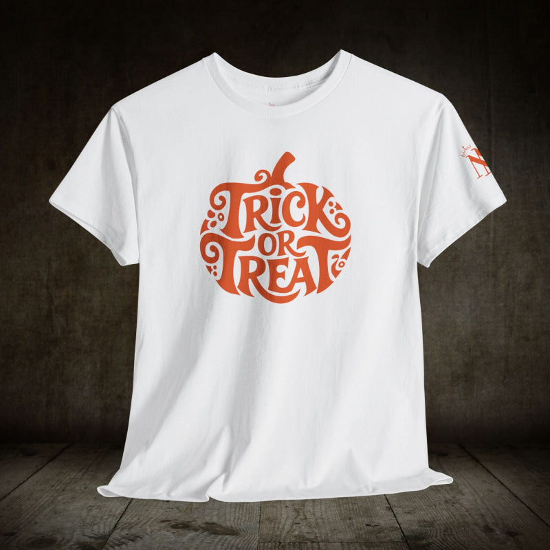Trick Or Treat Pumpkin | Mix & Match Cotton Unisex Fun-Flirty Lovers’ T-Shirts