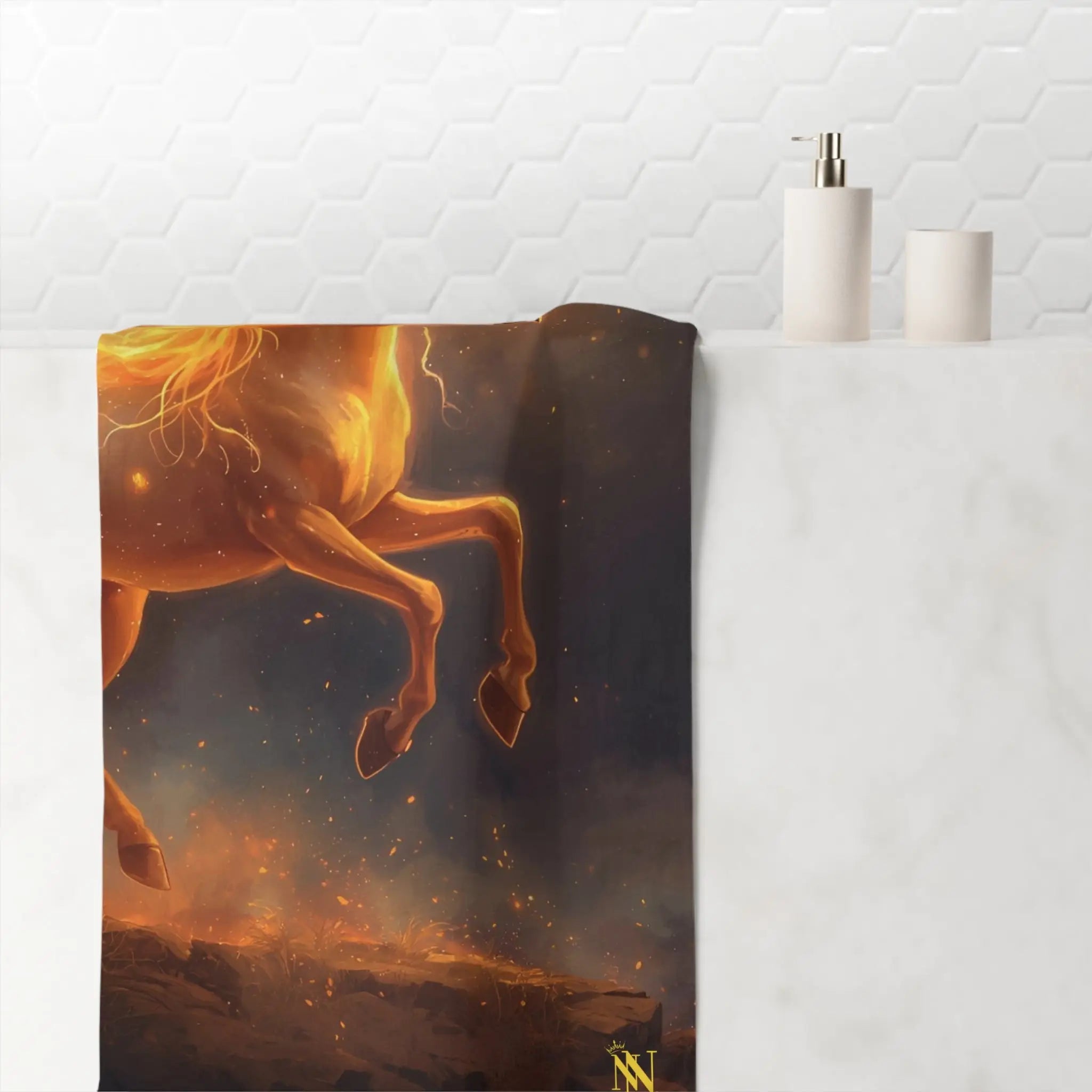 Fire Storm Unicorn | Mix & Match XL Fun-Flirty Lovers’ Towels
