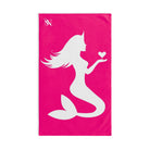 Mermaid Holding Heart Signature Pink Cum Towel