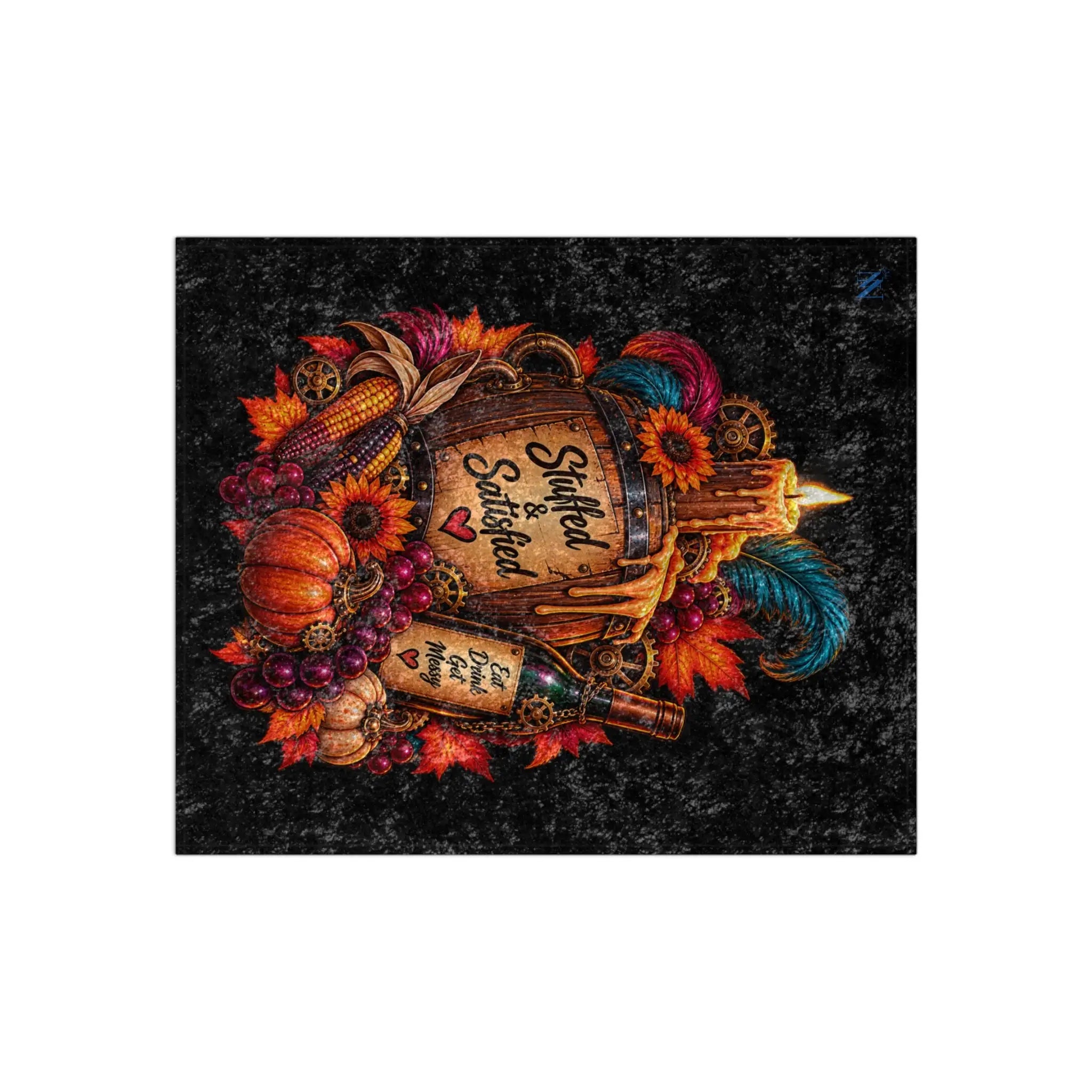 Stuffed & Satisfied Thanksgiving | Nectar Napkins Fun-Flirty Lovers’ Crushed Velvet Blankets