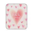 Fuck Yourself Heart Pattern Travel-Friendly Water-Resistant Sex Blanket