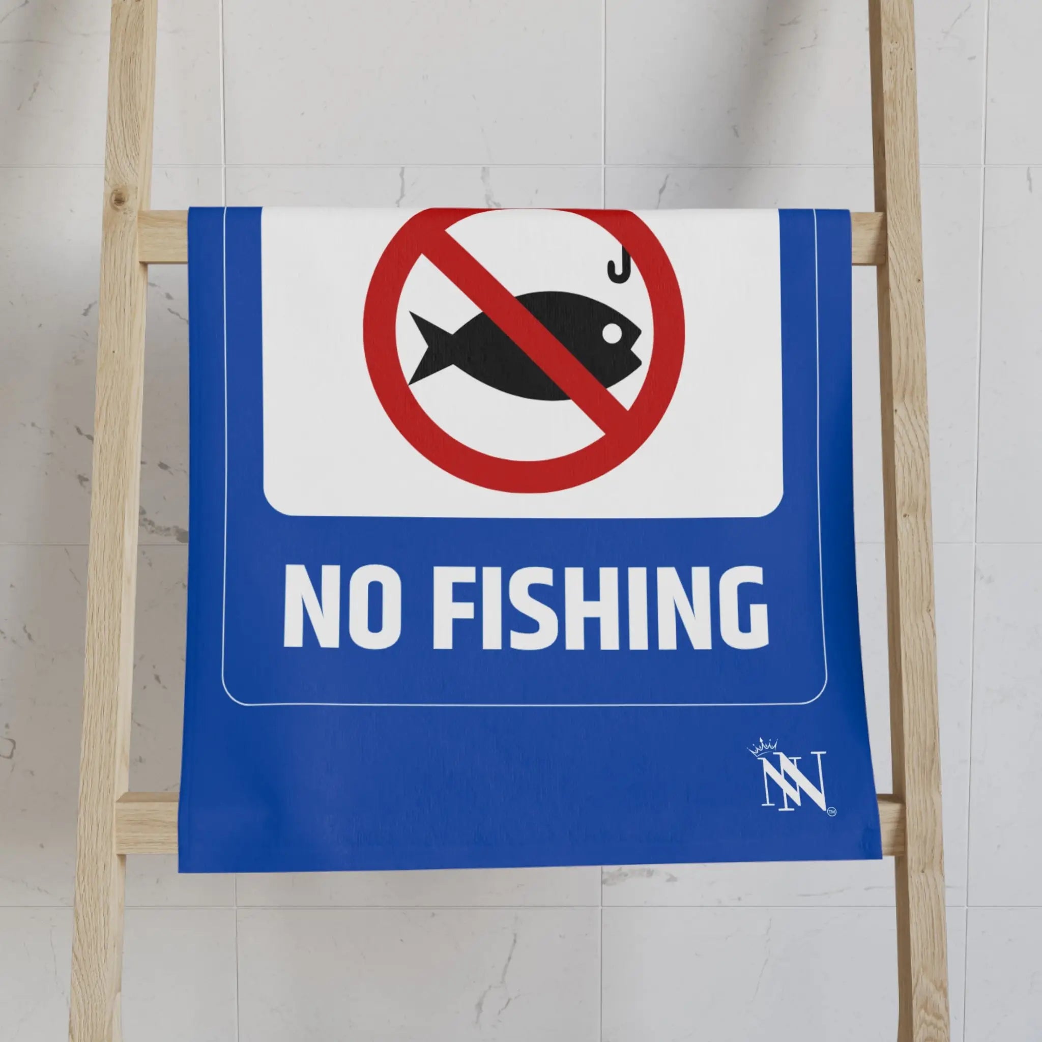No Fishing Sign Cum Towel