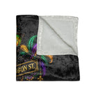 Bourbon St. Sign Bad Decisions Crushed Velvet Blanket