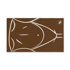 Sexy Female Outline Brown Cum Towel