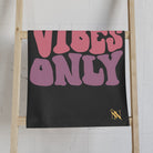 Good Vibes Retro Letters Dark Grey Cum Towel