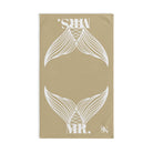 Mr. Mrs. Mermaid Shareable Sides Gold Cum Towel