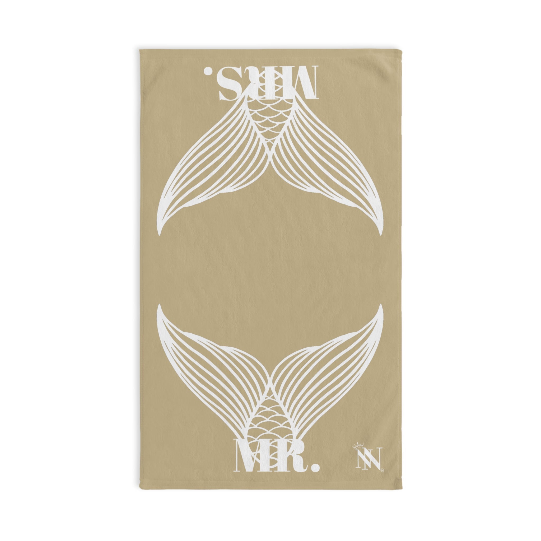 Mr. Mrs. Mermaid Shareable Sides Gold Cum Towel