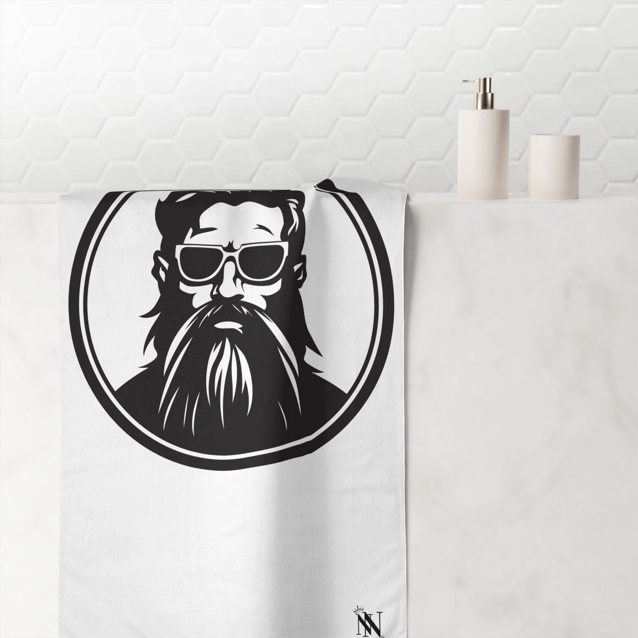 Just Cool Bearded Man | Mix & Match XL Fun-Flirty Lovers’ Towels