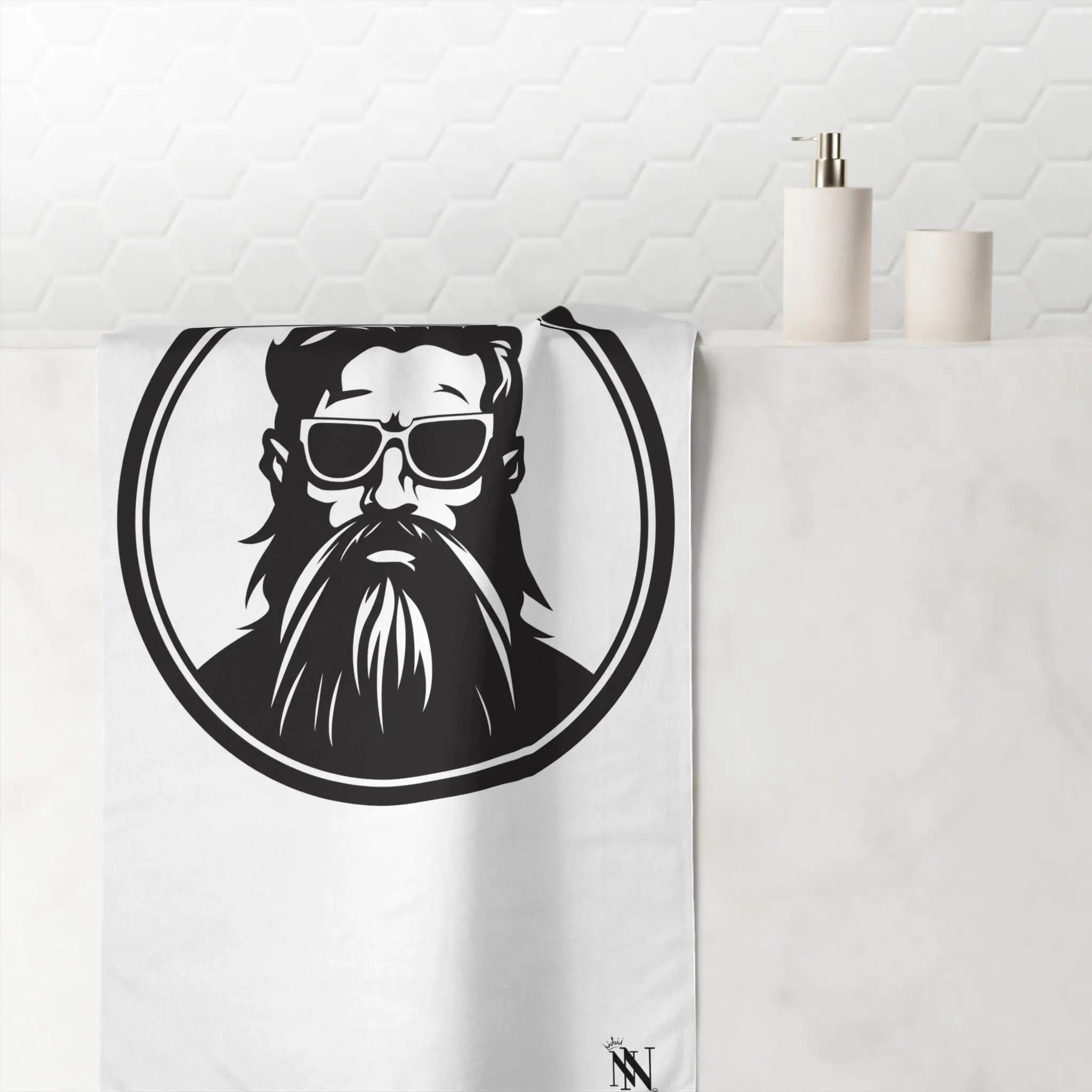 Just Cool Bearded Man | Mix & Match XL Fun-Flirty Lovers’ Towels