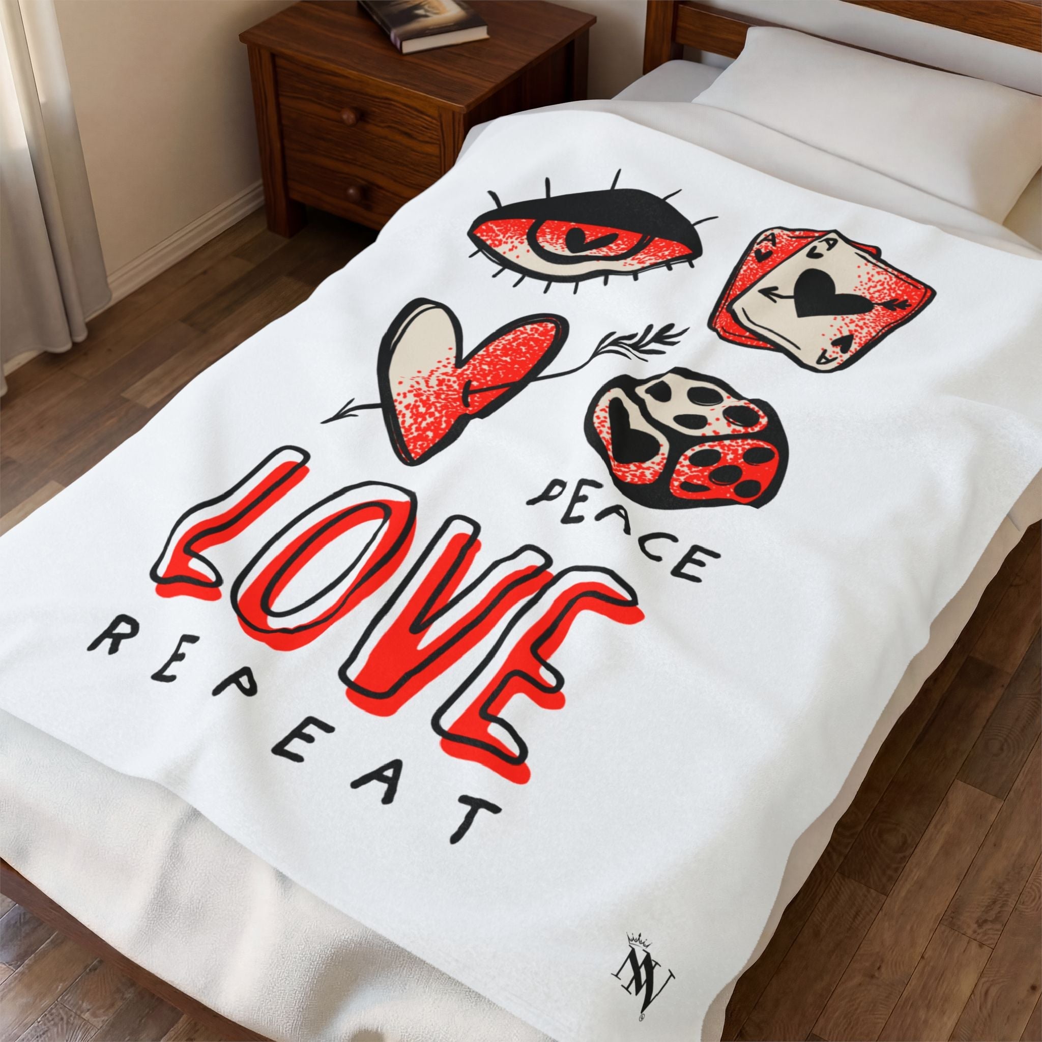 Peace Love Repeat Romantic Sex Gifts Blanket