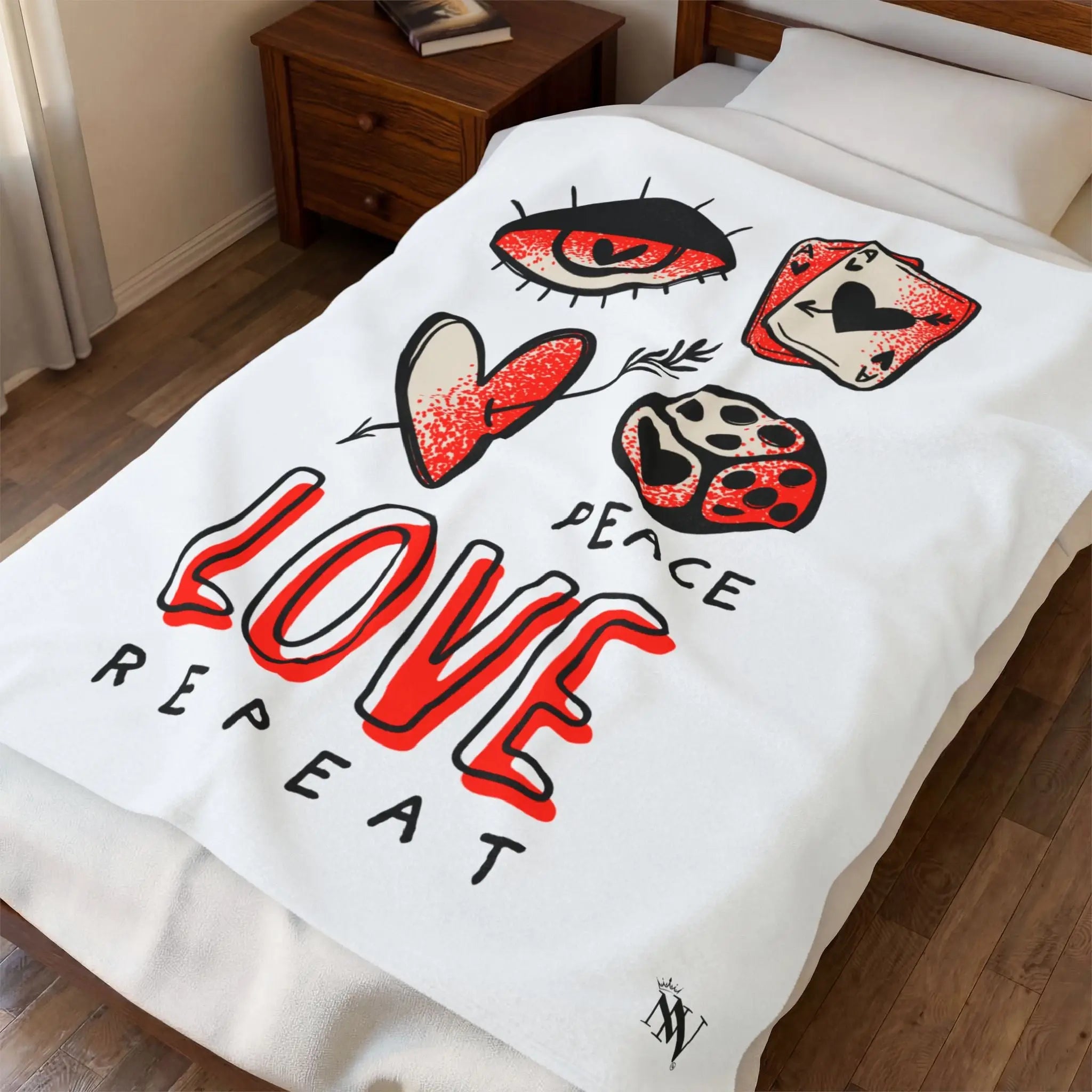 Peace Love Repeat Romantic Sex Gifts Blanket
