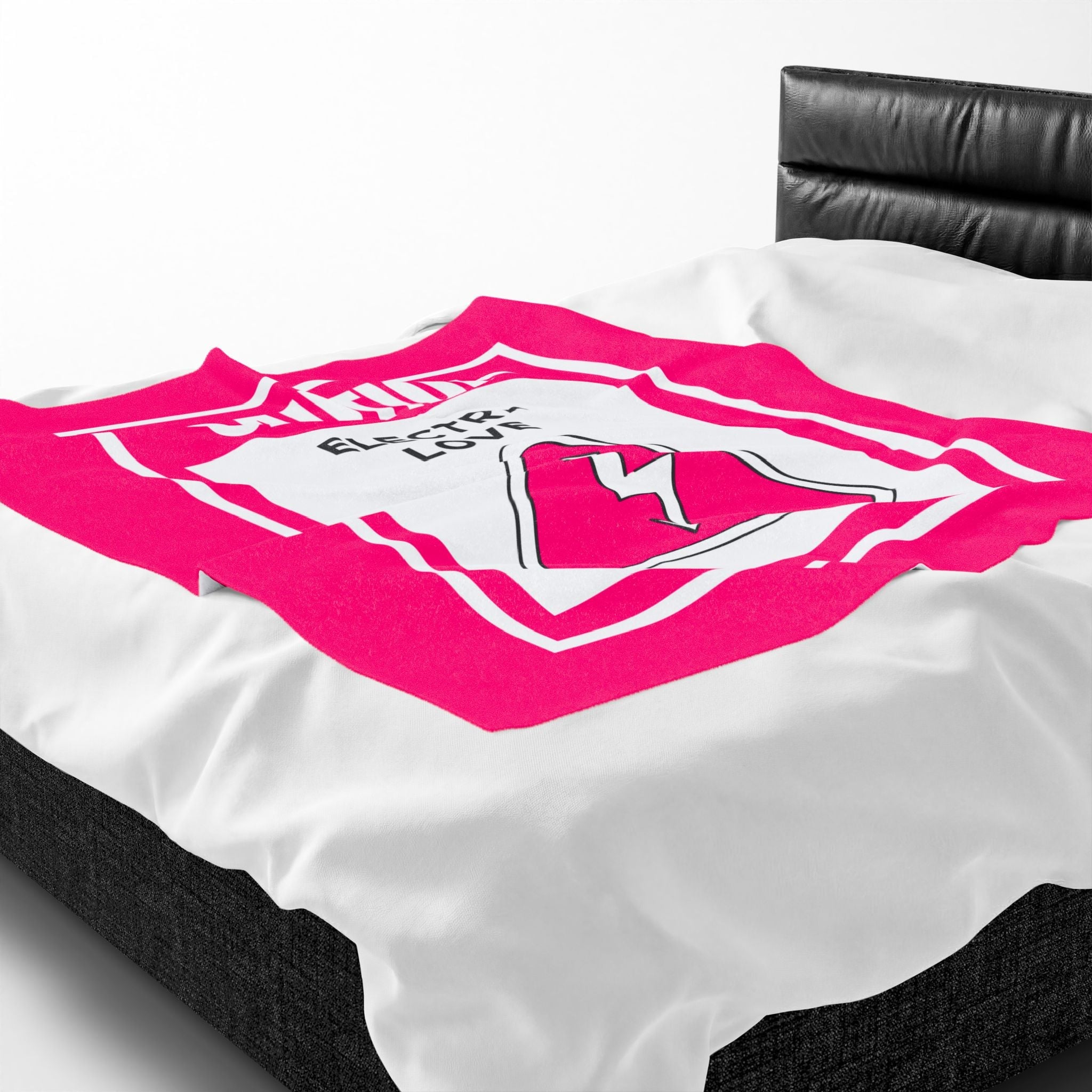 Caution Electric Love Romantic Gifts Silky Soft Love Blanket