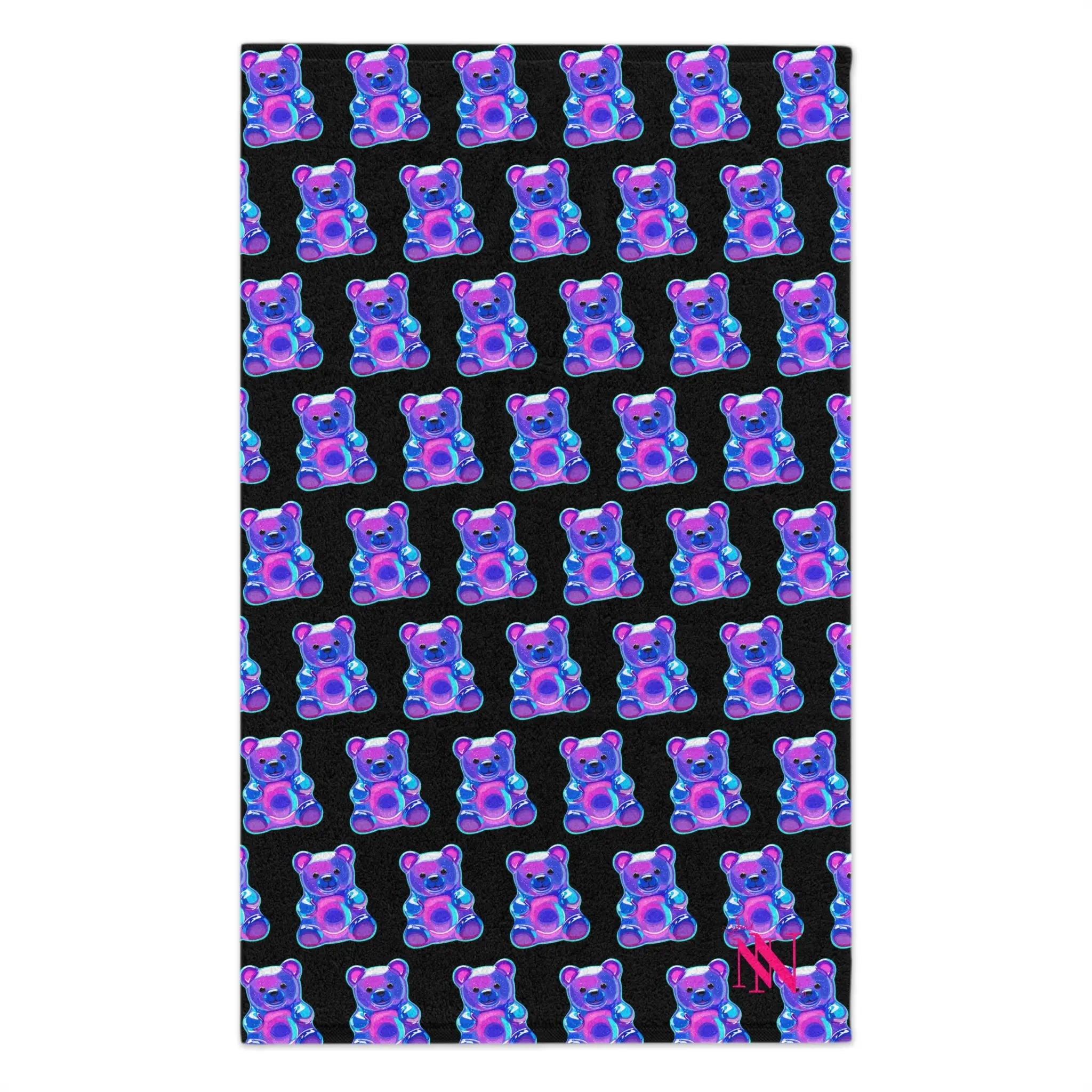 Yummy Bear Pattern Black | Mix & Match Soft Fun-Flirty Lovers’ Towels