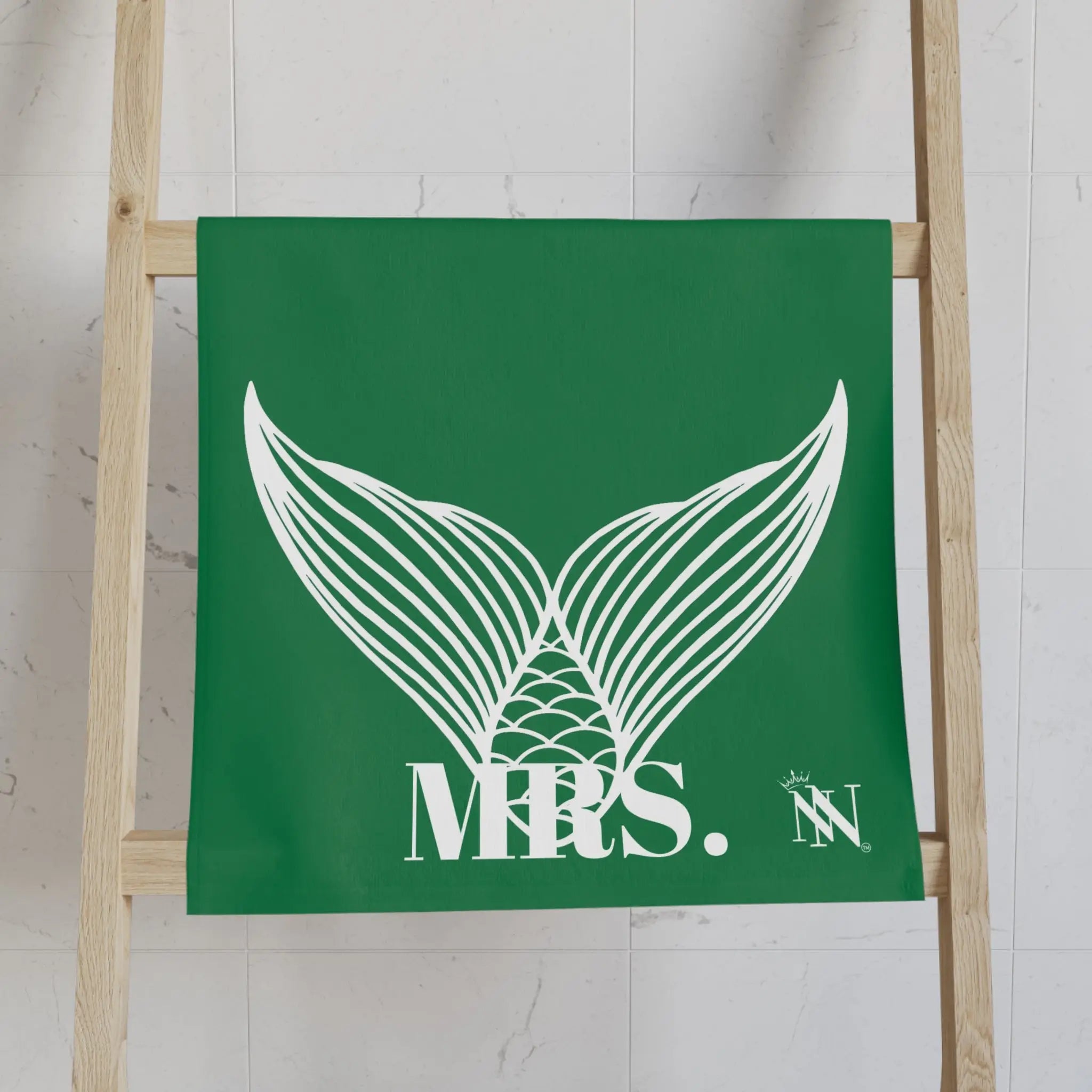 Mrs. Mrs. Mermaid Shareable Sides Green Cum Towel