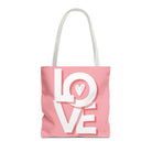 Block Letter Love Heart Tote Bag