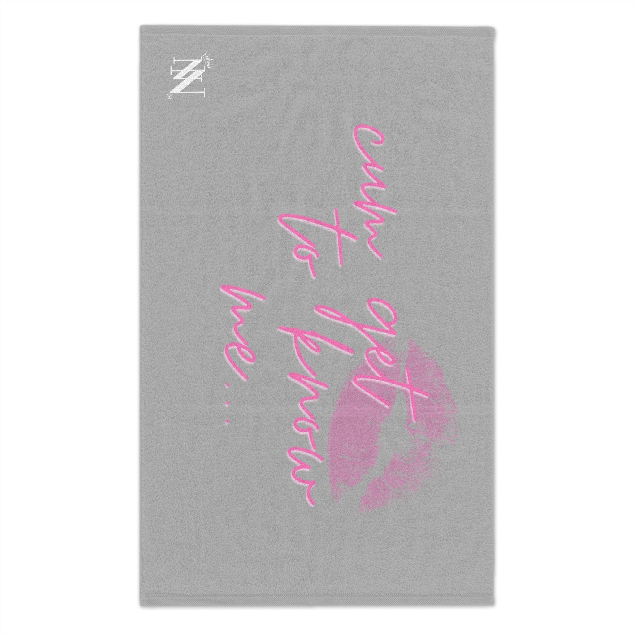 Cum Get to Know Me! Light Grey | Mix & Match Soft Fun-Flirty Lovers’ Towels