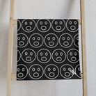Surprised Emoji Pattern Black | Mix & Match Classic Fun-Flirty Lovers’ Towels