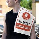 No Entry Lovers Only Sign Sex Towel