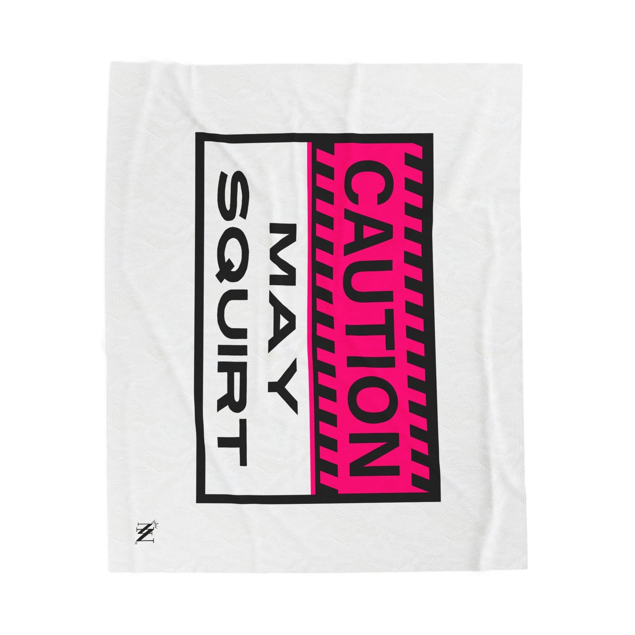 Caution: May Squirt | Mix & Match Velveteen Fun-Flirty Lovers’ Blankets