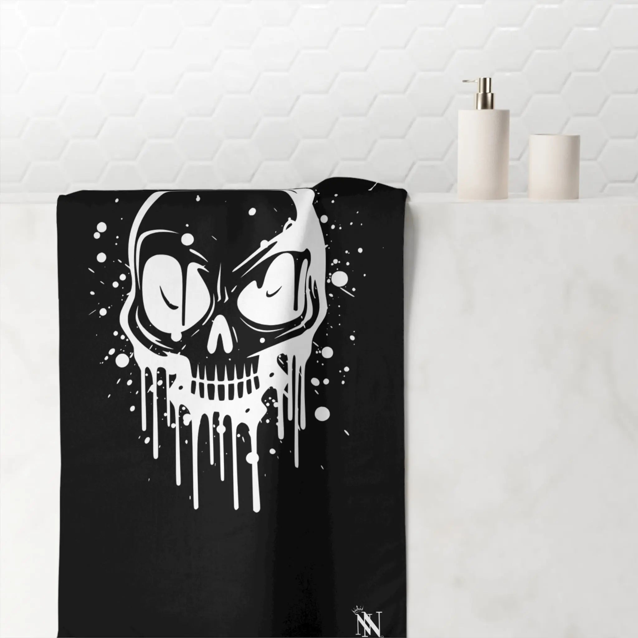 Rain On Me Splattered Skull | Nectar Napkins XL Fun-Flirty Lovers’ Towels