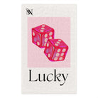 Lucky Pink Dice | Mix & Match Soft Fun-Flirty Lovers’ Towels