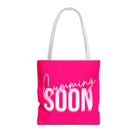 Cumming Soon Plain Signature Pink Tote Bag