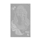 Mermaid Sitting Her Back Turned Light Grey | Mix & Match Classic Fun-Flirty Lovers’ Towels
