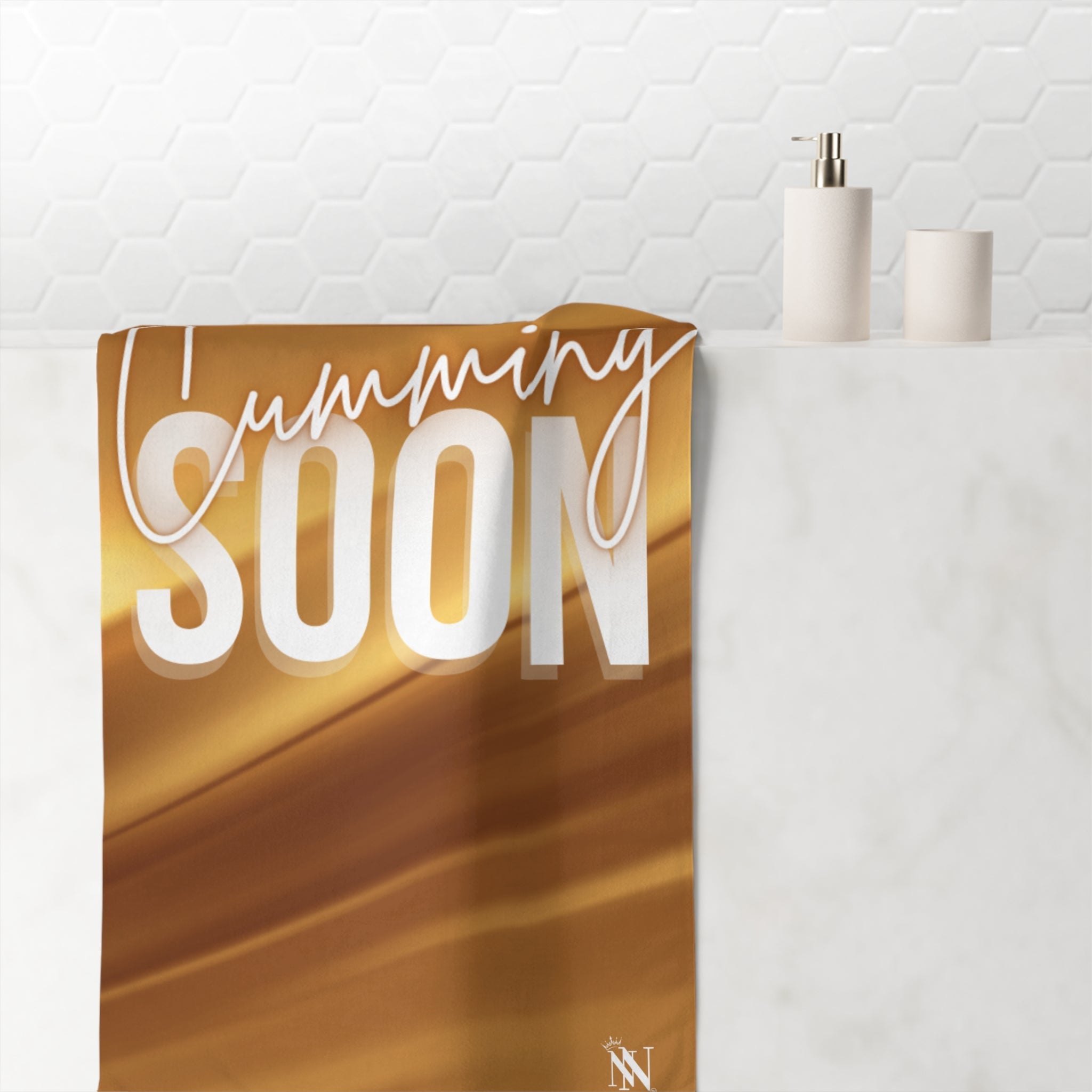 Cumming Soon 24k Gold Print Big Anal Play Sex Towel