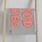 Good Vibes Red Electric Light Grey Cum Towel