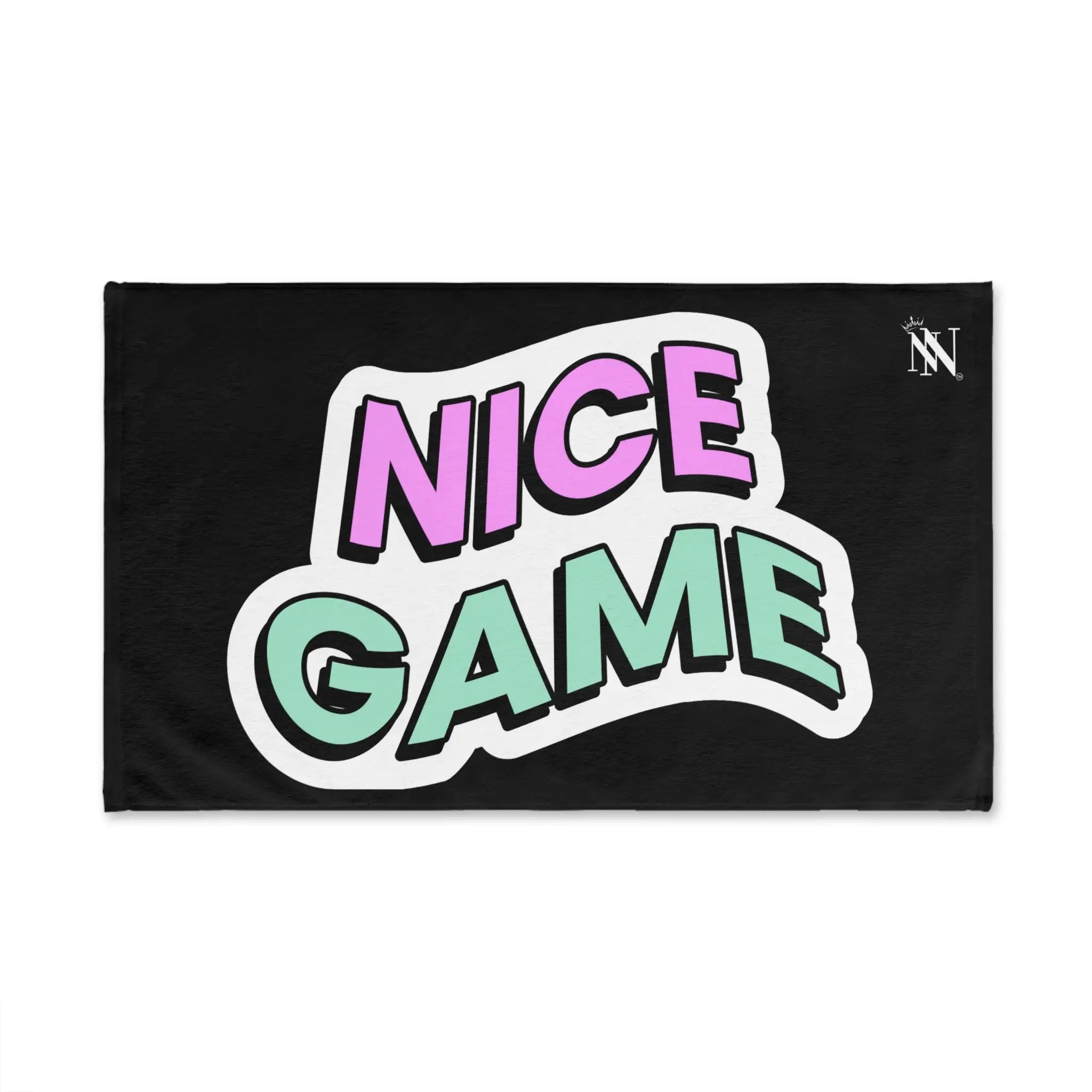 Nice Game Sticker Black | Mix & Match Classic Fun-Flirty Lovers’ Towels