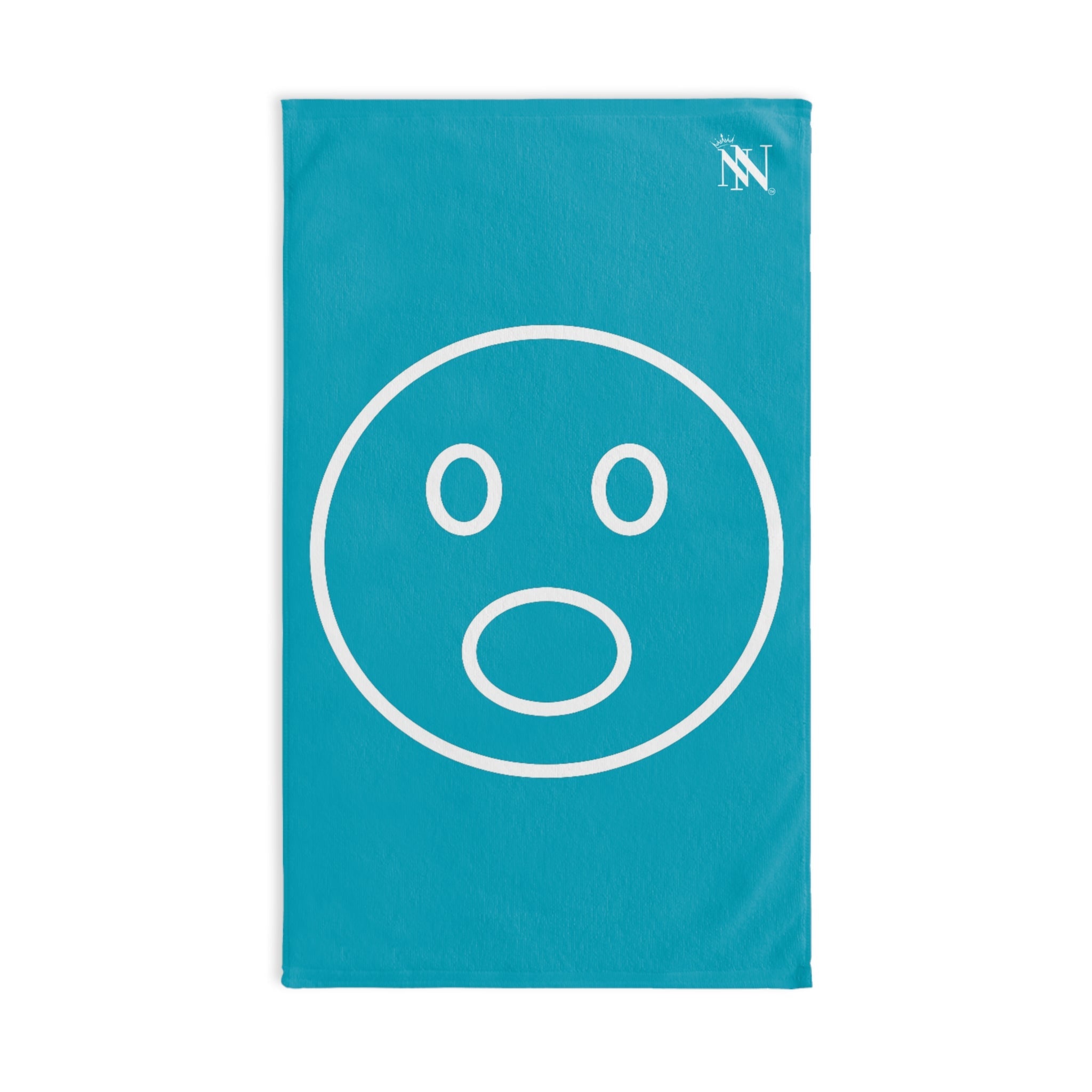 Surprised Emoji Teal | Mix & Match Classic Fun-Flirty Lovers’ Towels