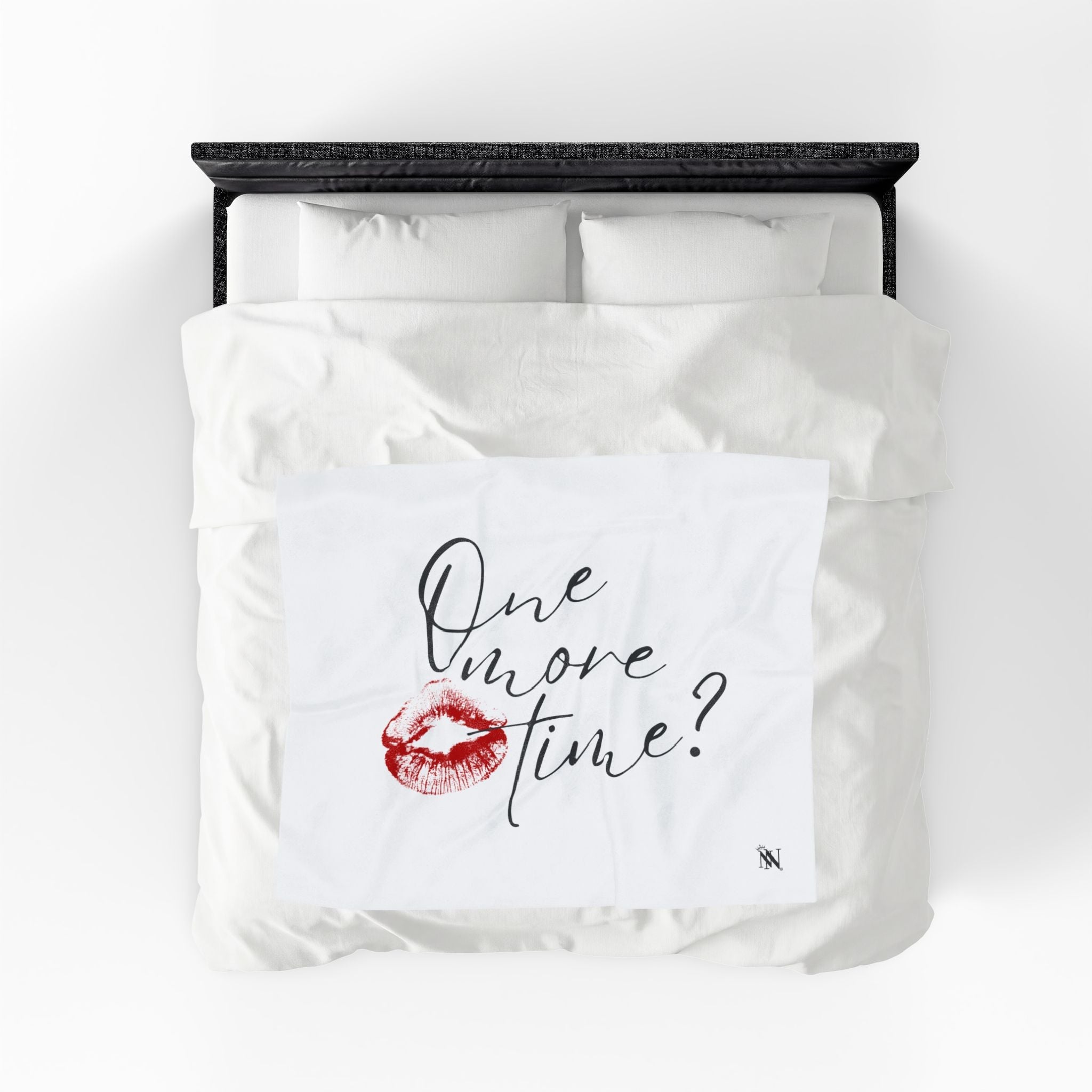 One More Time? with a Kiss Romantic Gifts Love Blanket