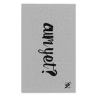 Cum Yet? Silver | Mix & Match Soft Fun-Flirty Lovers’ Towels