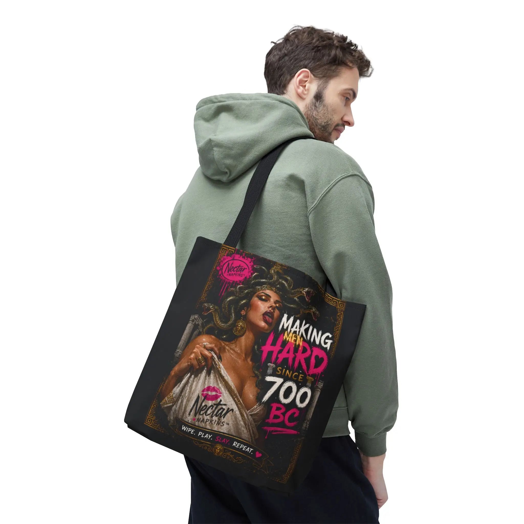 Medusa Making Men Hard | Nectar Napkins Fun-Flirty Lovers’ Totes