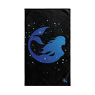 Mermaid Blue Stars Black Cum Towel