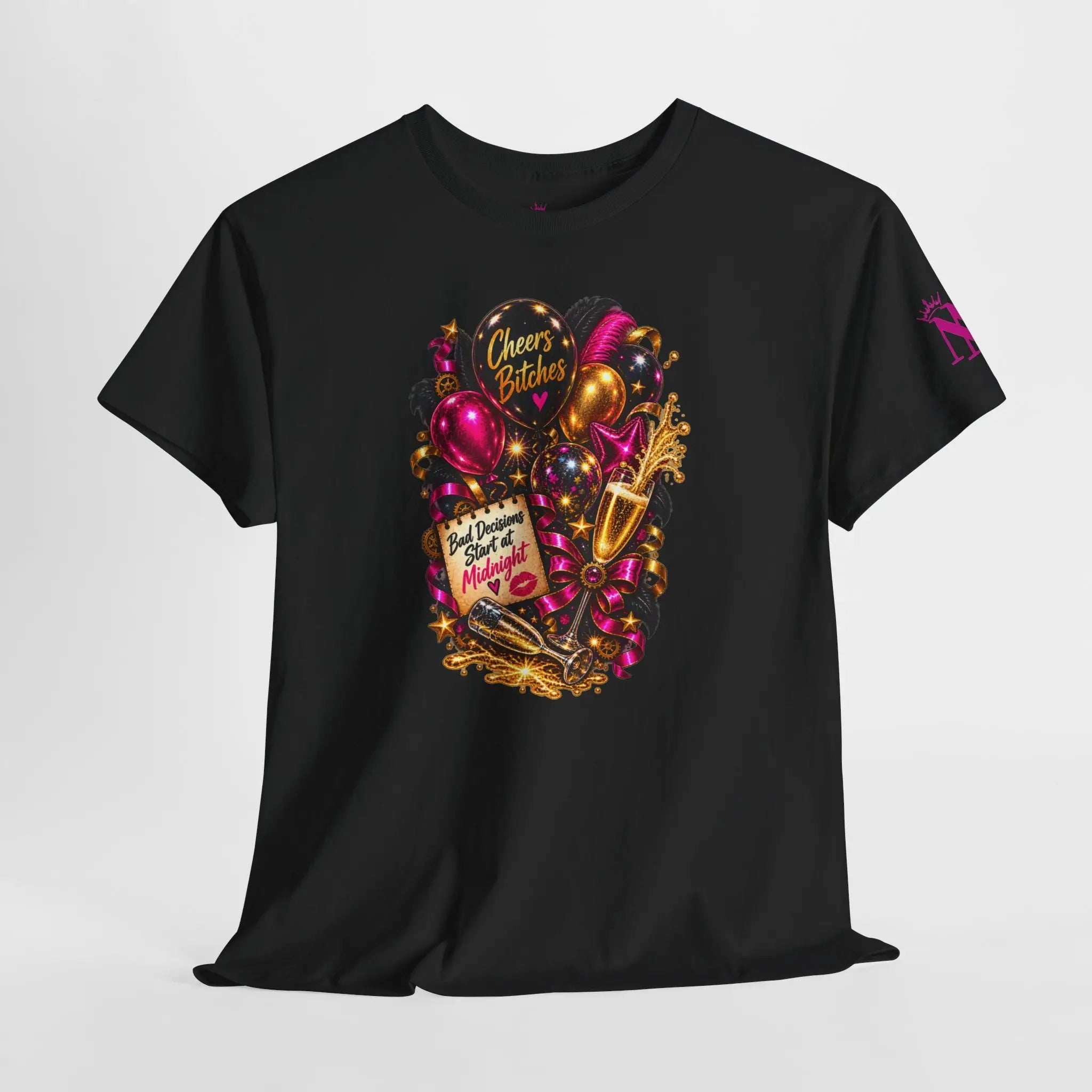 Cheers Bitches New Years | Nectar Napkins Fun-Flirty Lovers’ T-Shirts