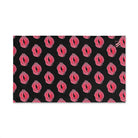 Lips Kiss Mark Pattern Cum Towel