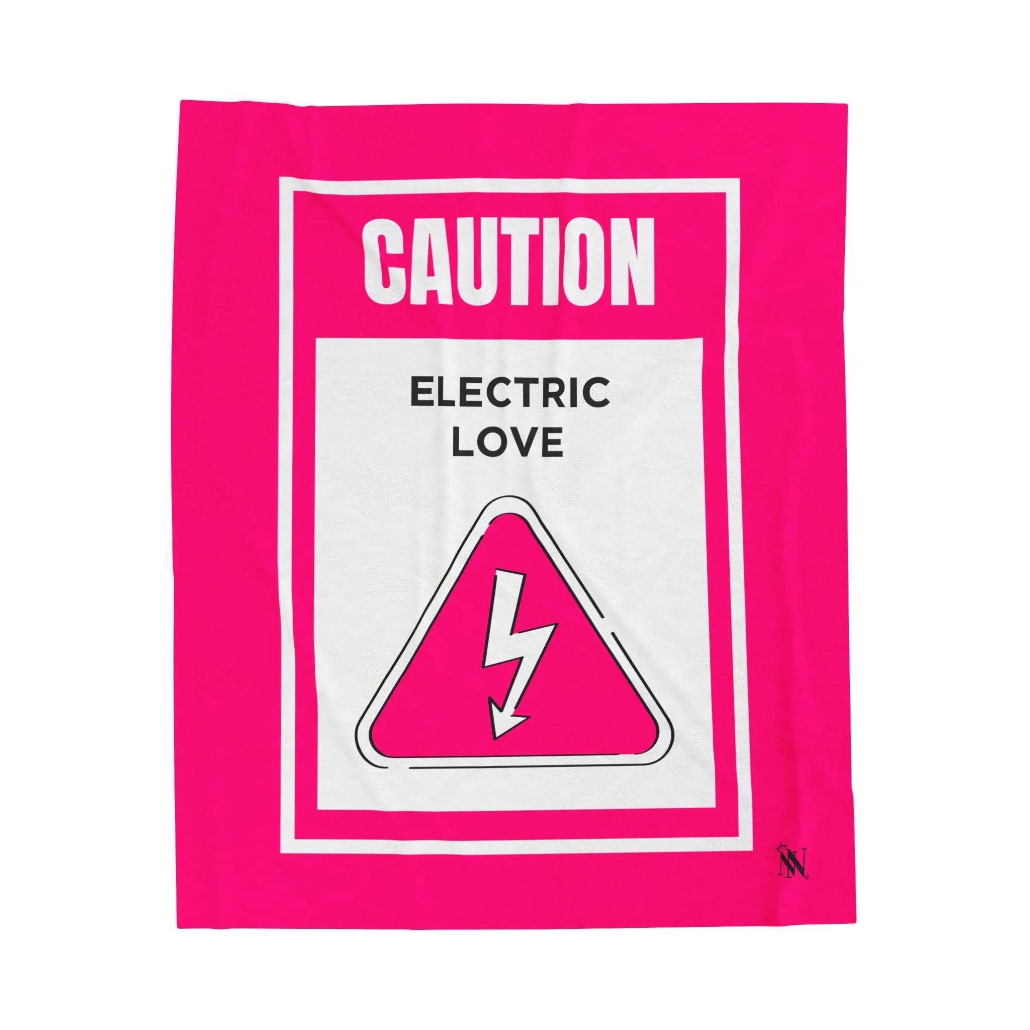 Caution Electric Love Romantic Gifts Silky Soft Love Blanket
