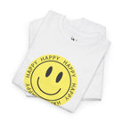 Happy Face Sticker | Mix & Match Cotton Unisex Fun-Flirty Lovers’ T-Shirts