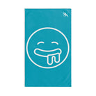 Drooling Emoji Teal | Mix & Match Classic Fun-Flirty Lovers’ Towels